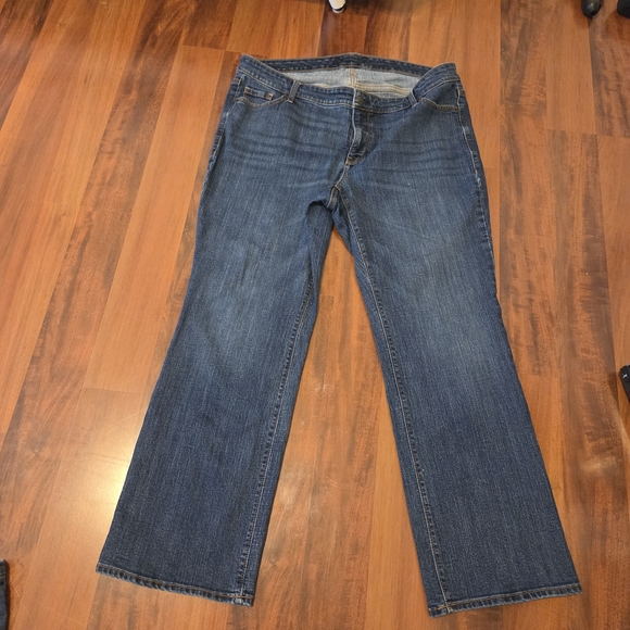Source Unknown Dark Blue Women's Flare Jeans - Picture 1 of 3